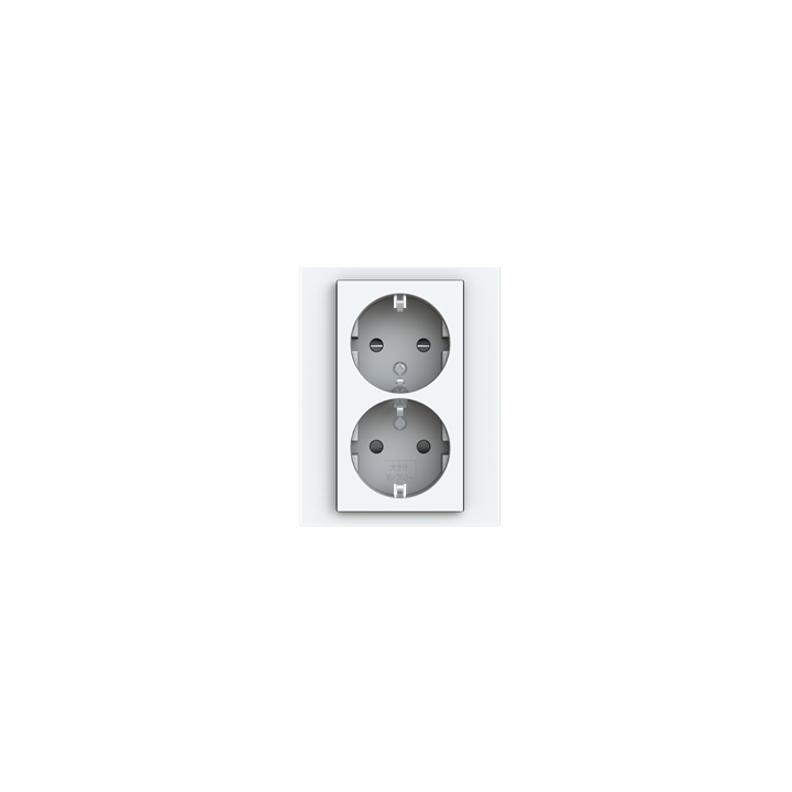 ABB Levit 2-ne pistikupesa valge/valge 5522H-C03457 03W