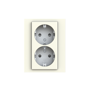 ABB Levit 2-ne pistikupesa beež/valge 5522H-C03457 17W