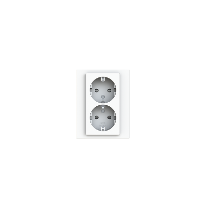 ABB Levit Двойная Розетка жемчужный/белый 5522H-C03457 68W