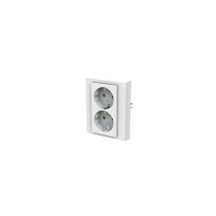 ABB Levit Двойная Розетка жемчужный/белый 5522H-C03457 68W