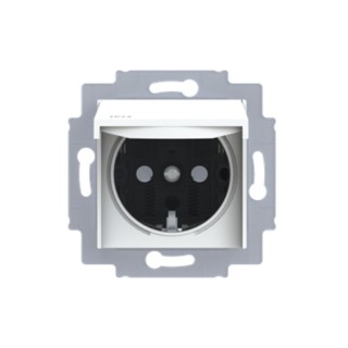 IP44 ABB Levit Pistikupesa valge/must 5520H-A03997 62W
