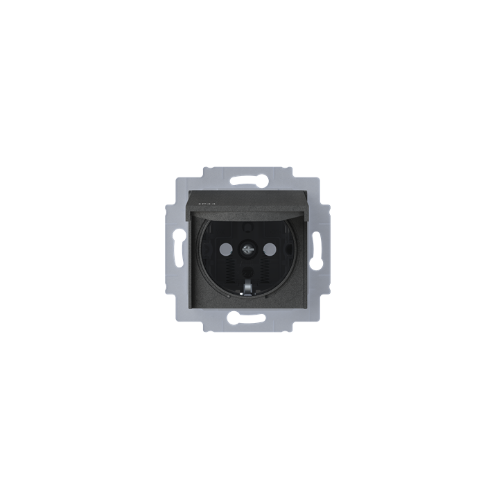 IP44 ABB Levit Розетка титан/черный 5520H-A03997 70W