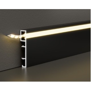 Черный плинтус под LED 50mm PLA50BL