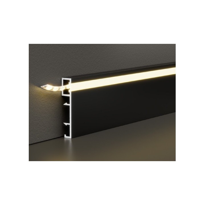 Must põrandaliist LED 50mm PLA50BL